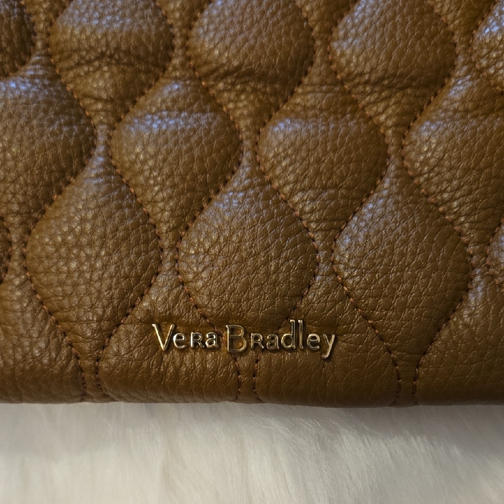 Vera Bradley Tan Quilted Satchel - Picture 2 of 5